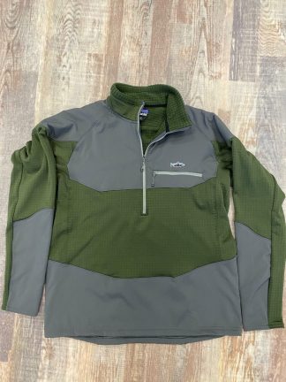 Patagonia M's L/S R1 Fitz Roy 1/4 Zip - Nomad Green - X-LARGE-0